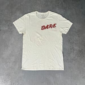 D.A.R.E. Kids Off Drugs Men's White Graphic Tee Size Medium Lion Design
